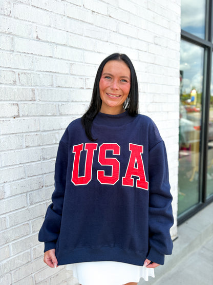 American Flag/USA Reversible Mock Neck