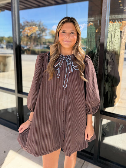 Scalloped Peter Pan Collar Mini Dress
