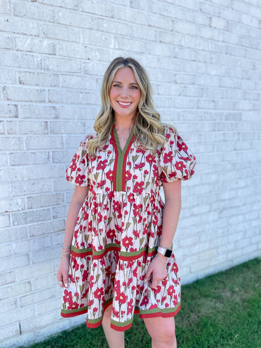 Elina Floral Print Dress