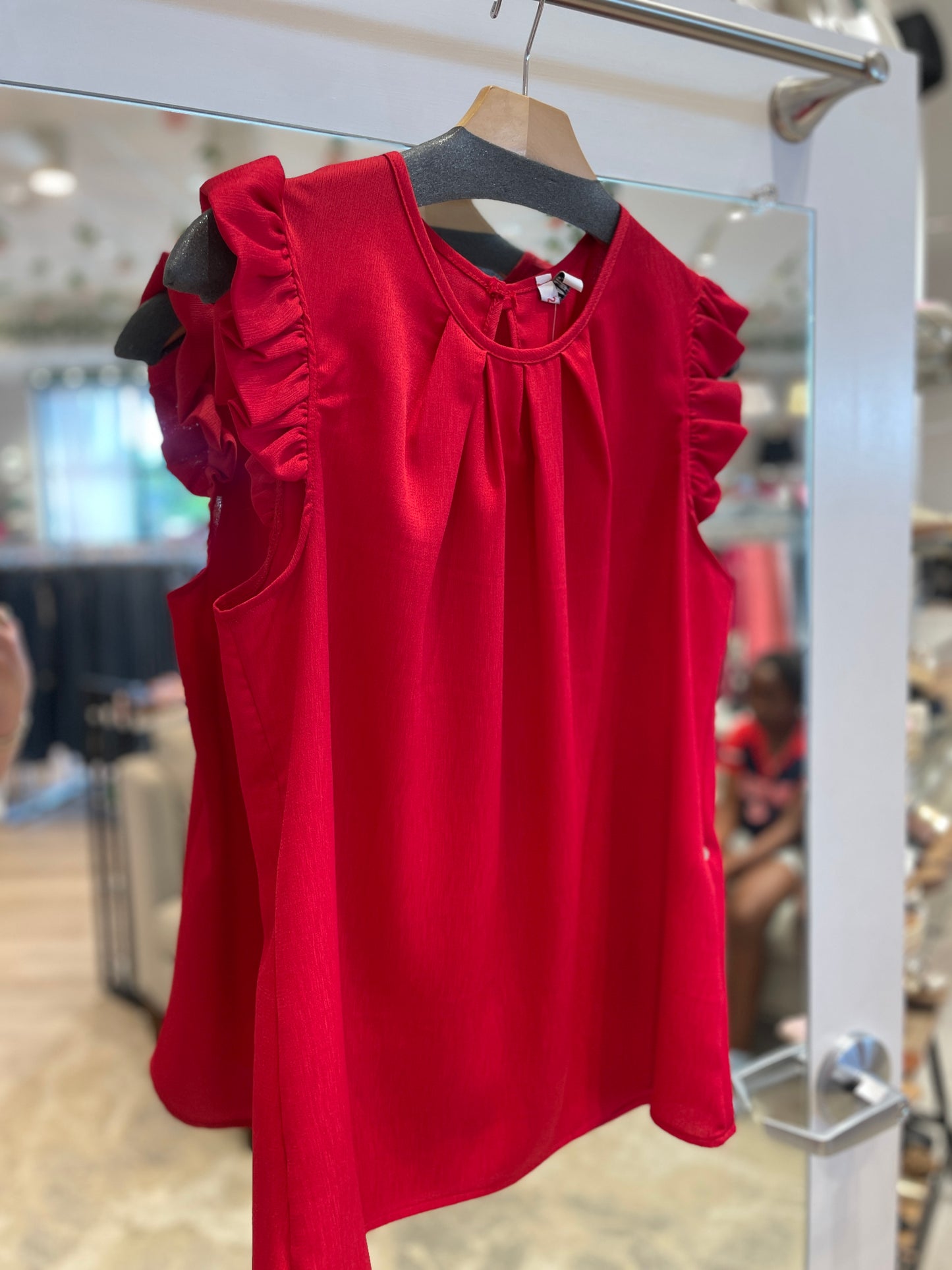 Basic Ruffle Sleeve Top