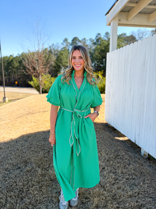 Puff Sleeve Maxi Dress