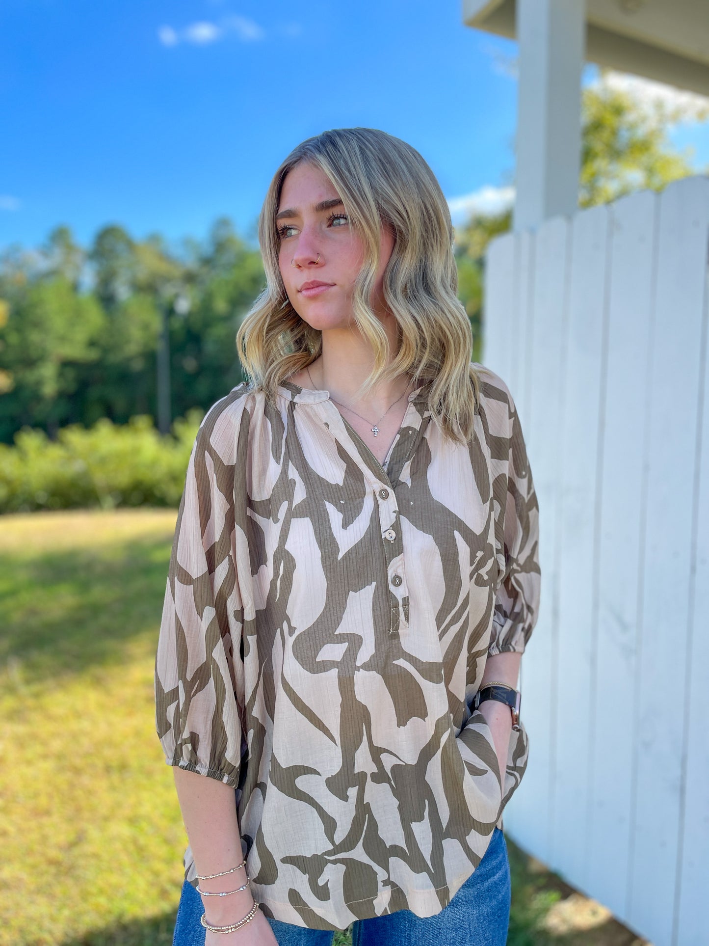 Hunter Patterned Blouse