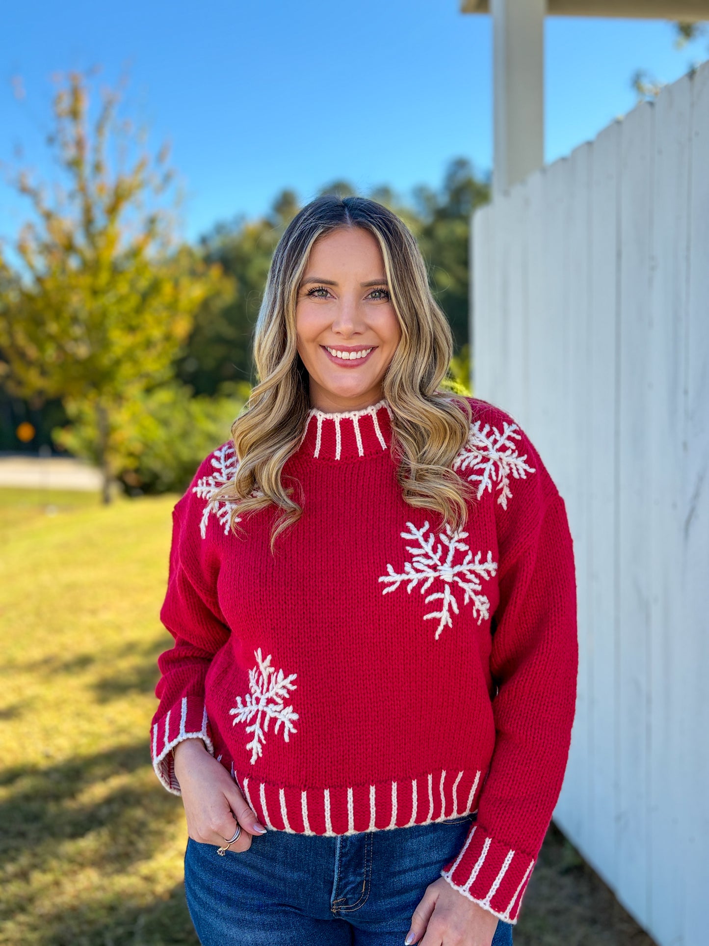 Snowflake Knit Sweater