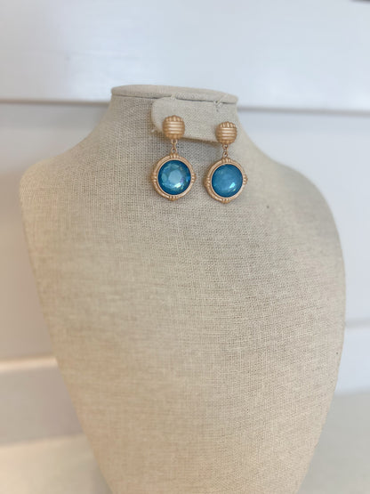 Blue Pendant Earrings