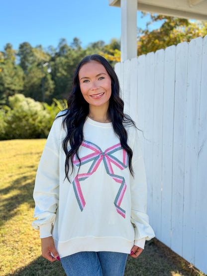 Christmas Bow Crewneck