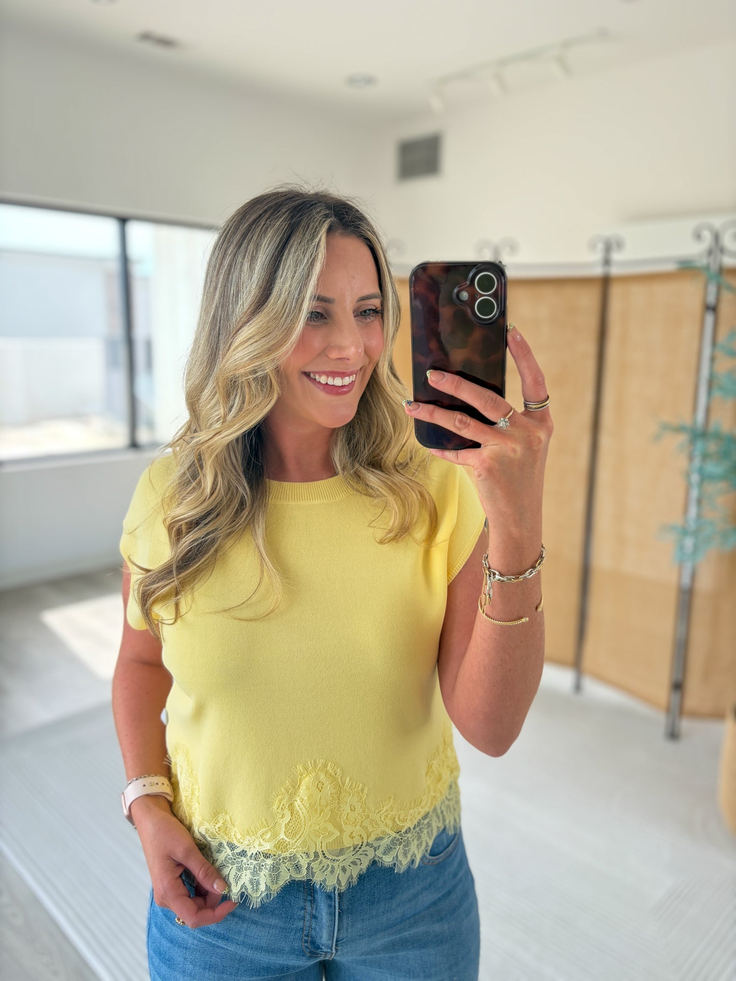 Lace Trim Blouse