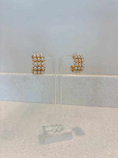 Pearl Hoop Earrings