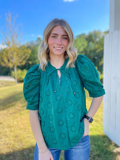 Delilah Eyelet Blouse