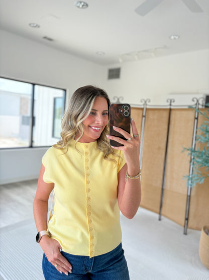 Tate Button Up Knit Top
