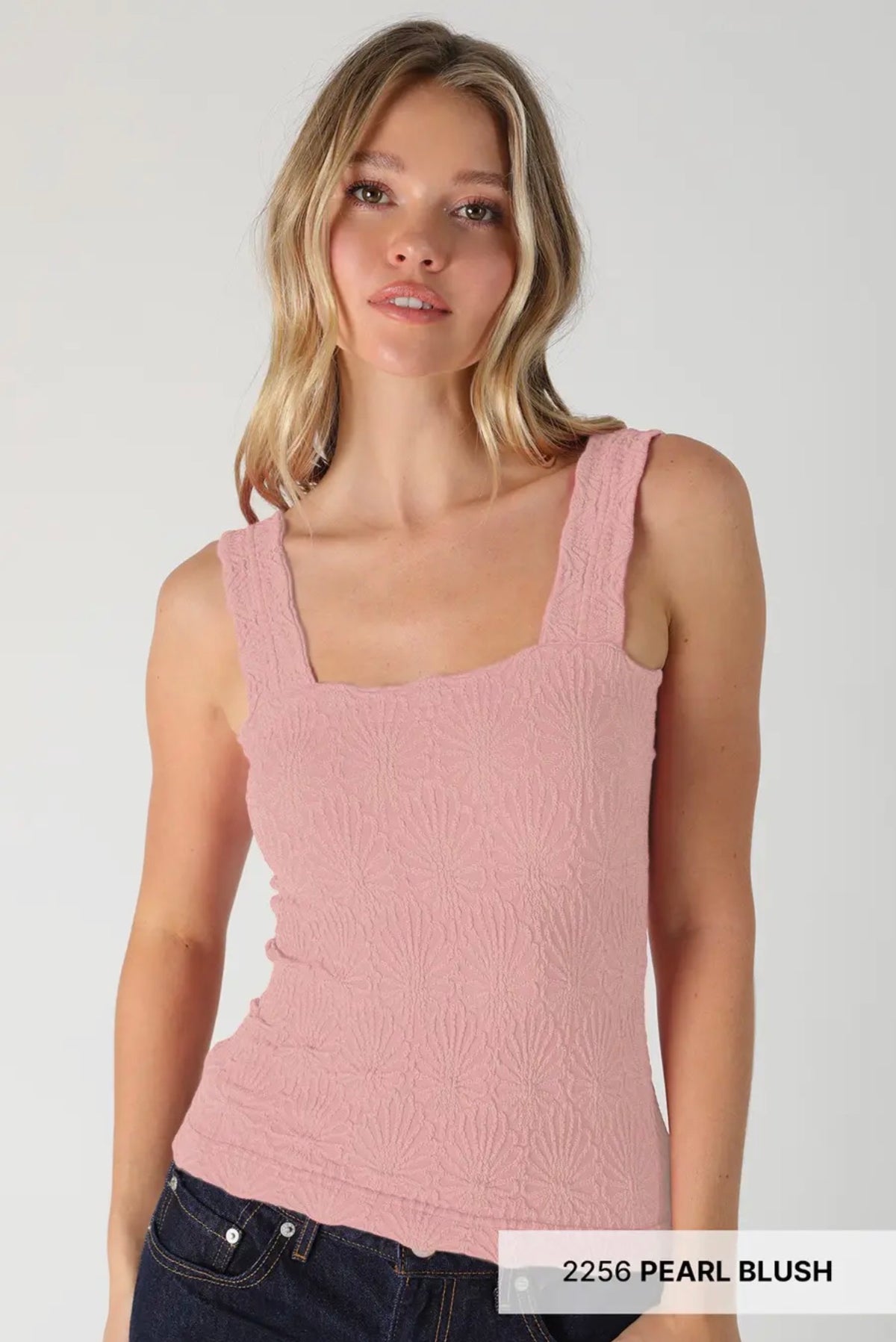 Floral Textured One Size Tank
