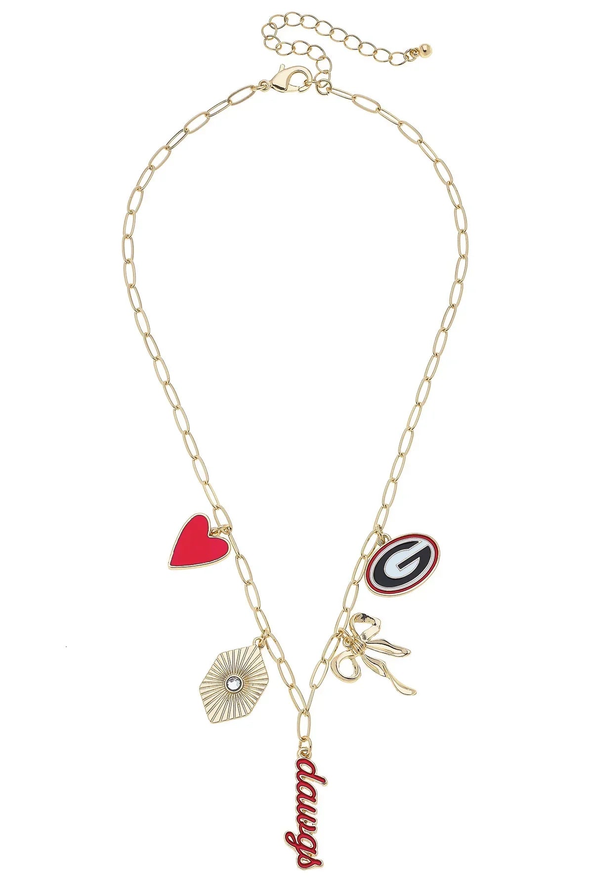 Georgia Bulldogs Charm Necklace