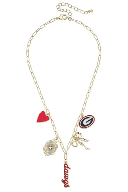 Georgia Bulldogs Charm Necklace