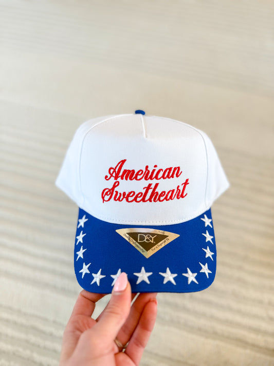 Blue American Sweetheart Trucker Hat