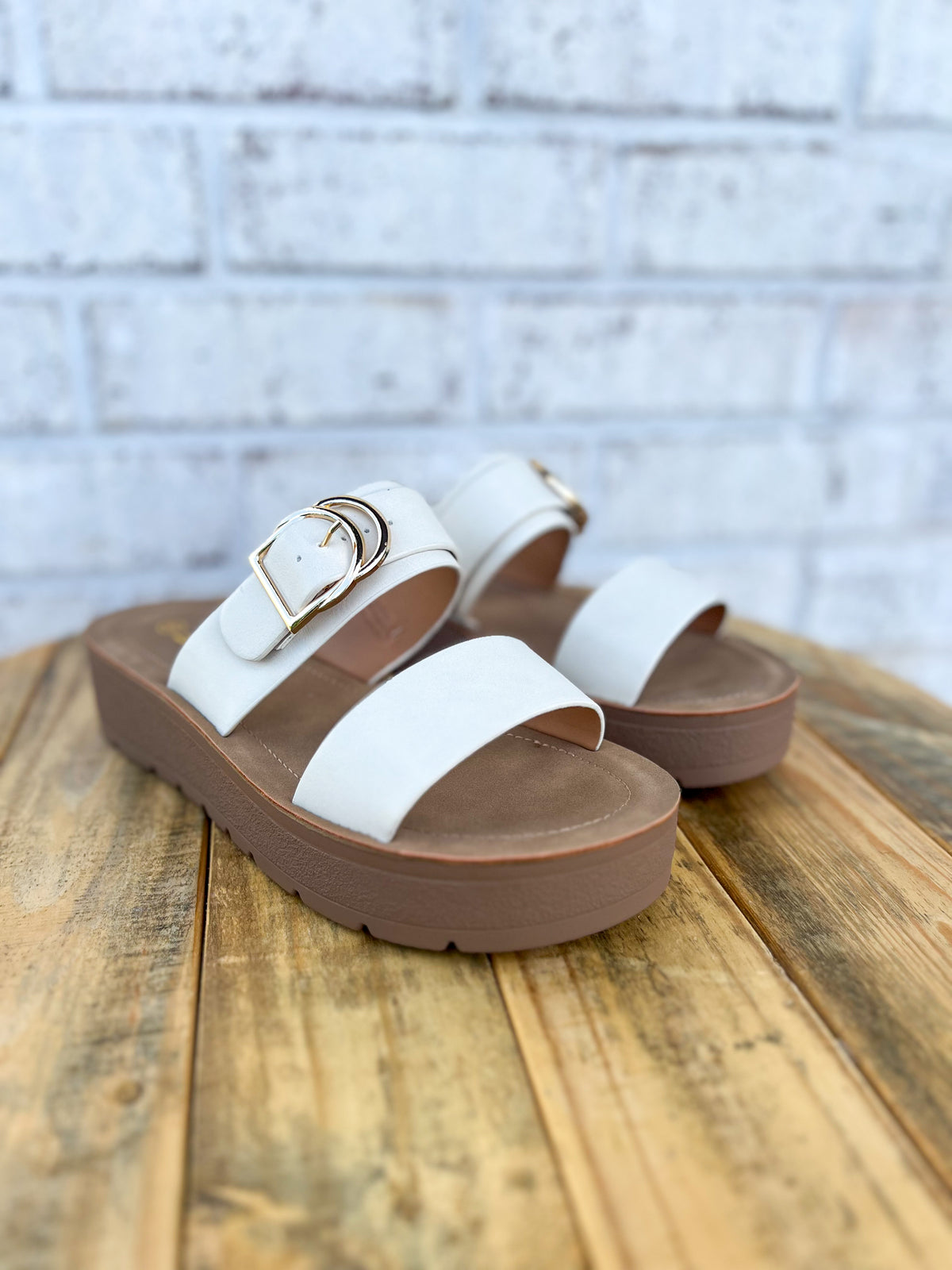 Candor Cream Platform Sandal