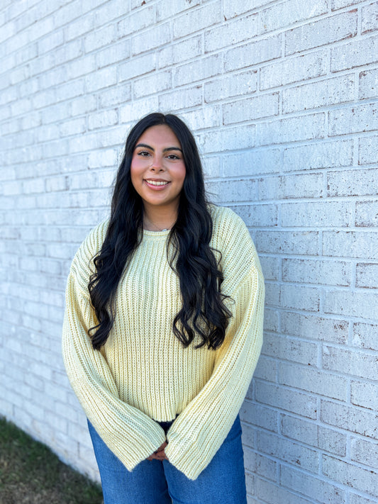Butter Yellow Knit Sweater