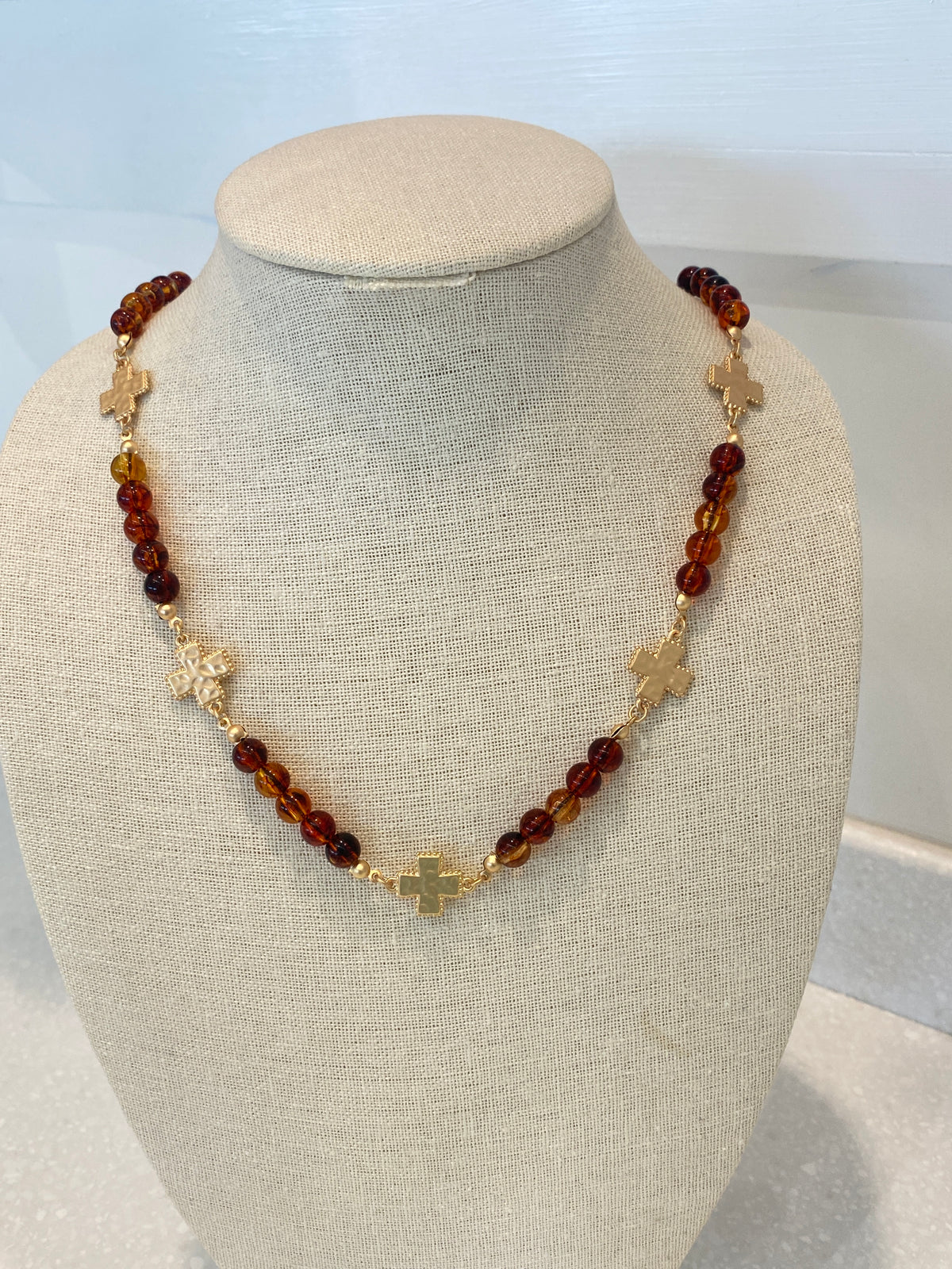 Beaded Cross Necklace