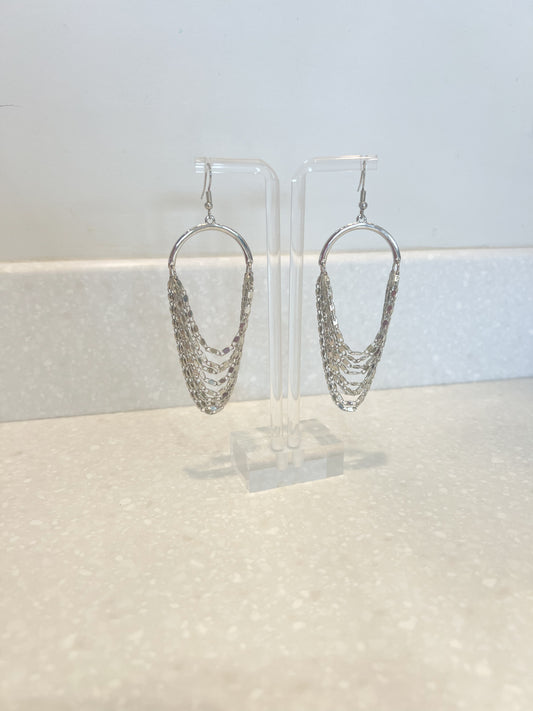 Silver Chain Dangle Earrings
