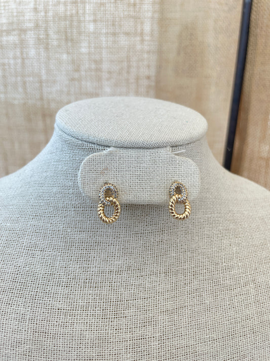 Linked Gold Earrings