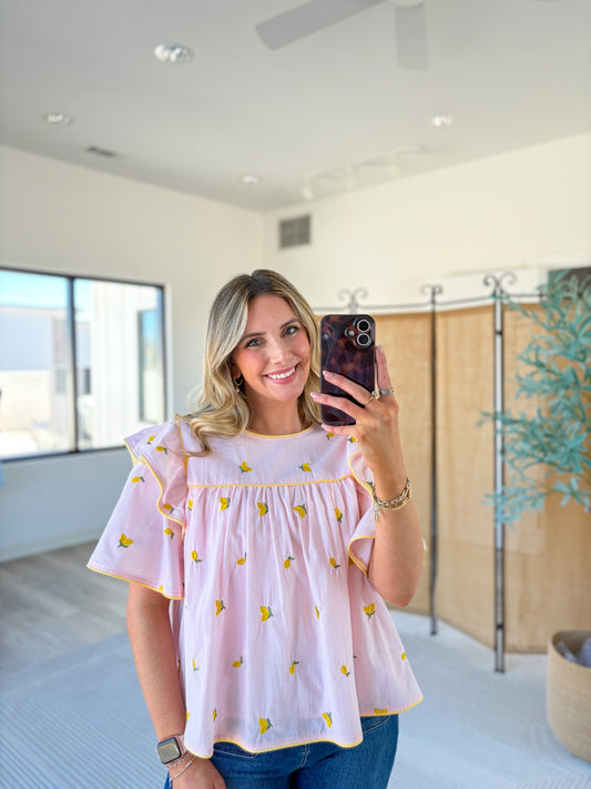 Lemon Detailed Blouse