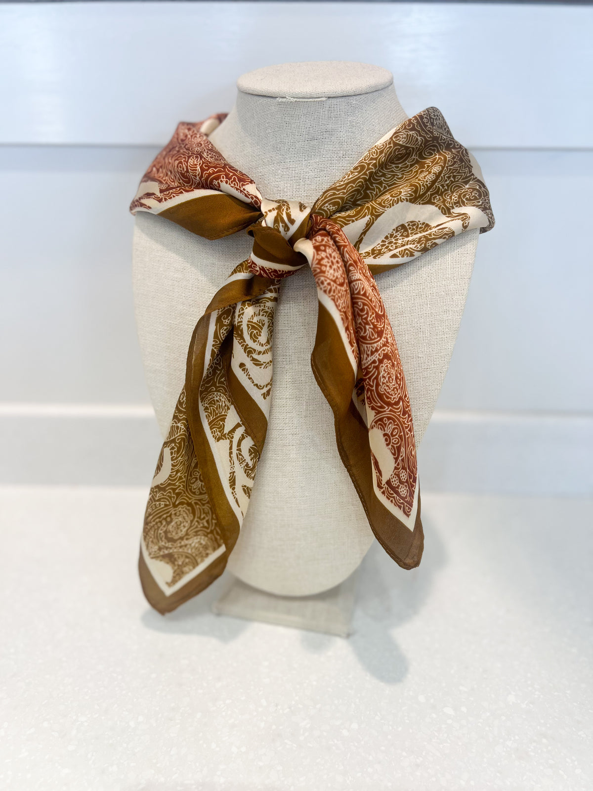 Patterned Silk Scarf