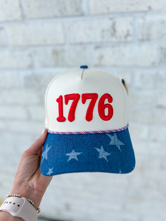 1776 Denim Trucker Hat