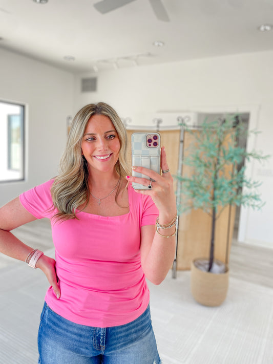 Soft Square Neck Basic Top