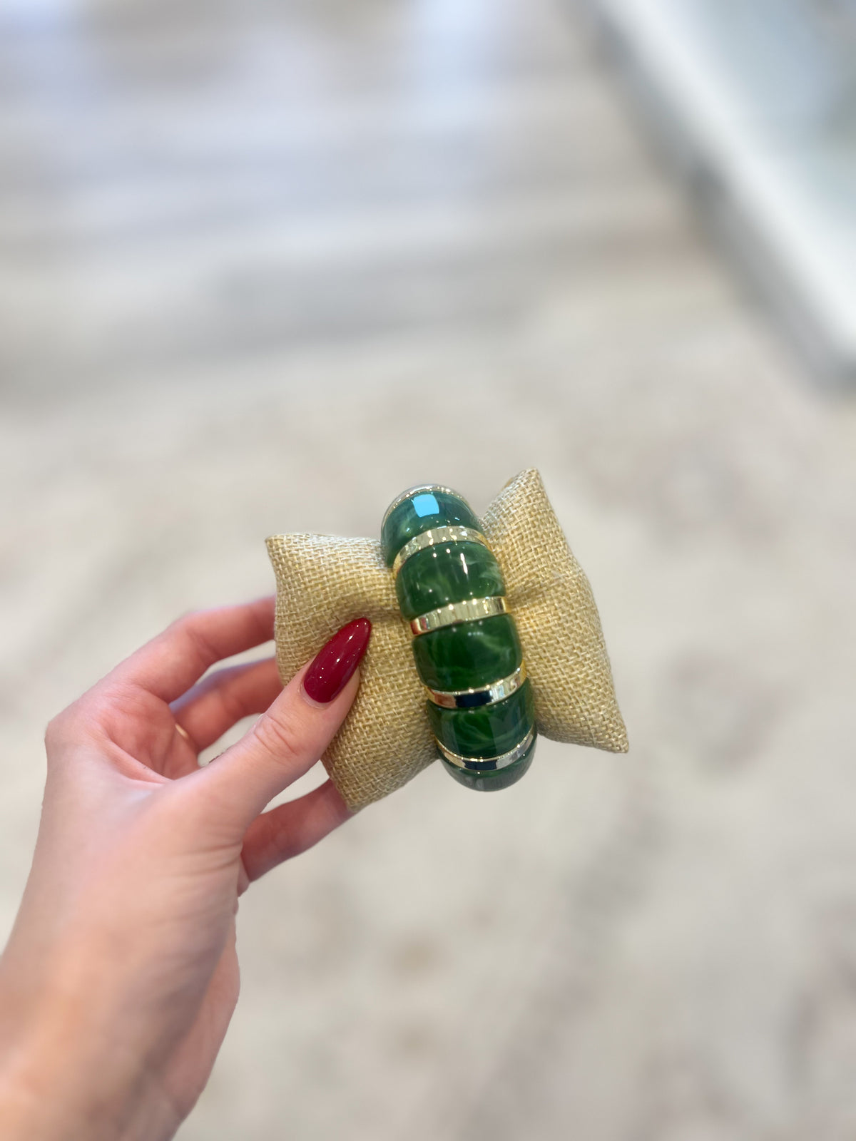 Green Acrylic Bangle