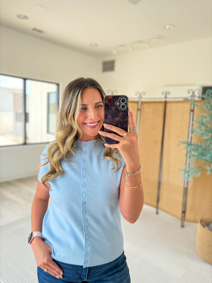 Tate Button Up Knit Top