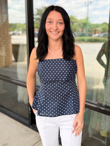 Tex Polka Dot Top