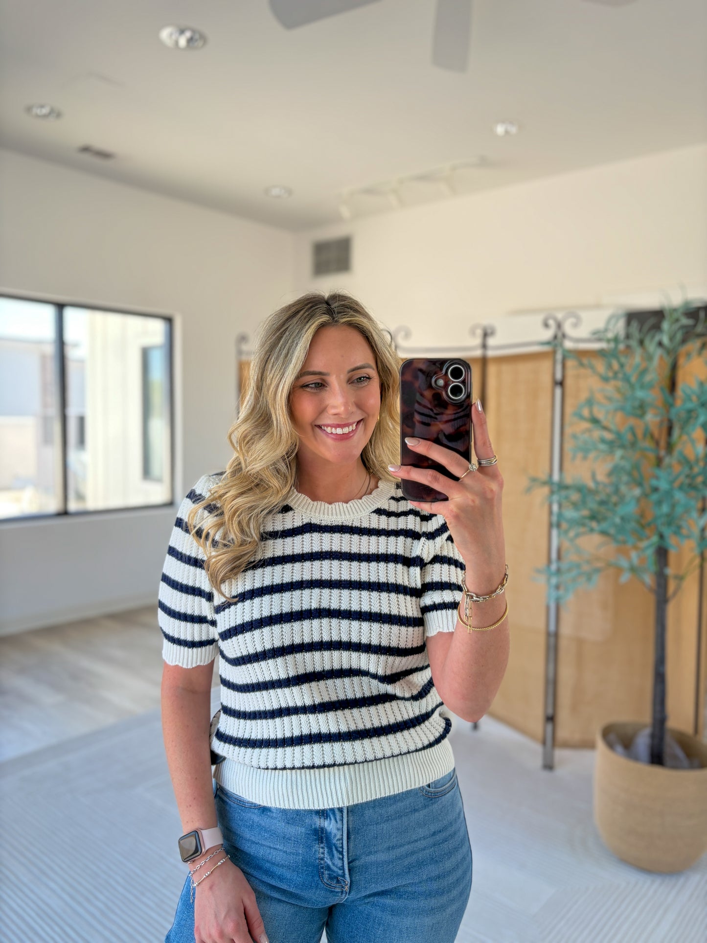 Steph Striped Knit Top