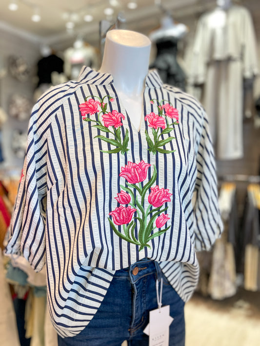 McKenzie Rose Print Blouse