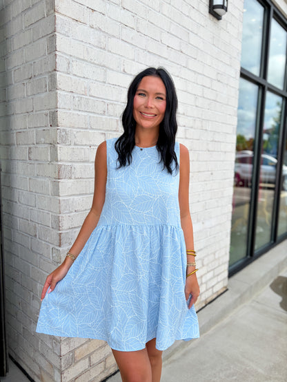 Leaf Patterned Dress