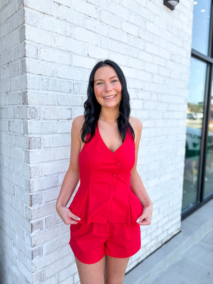 Linen Halter Top