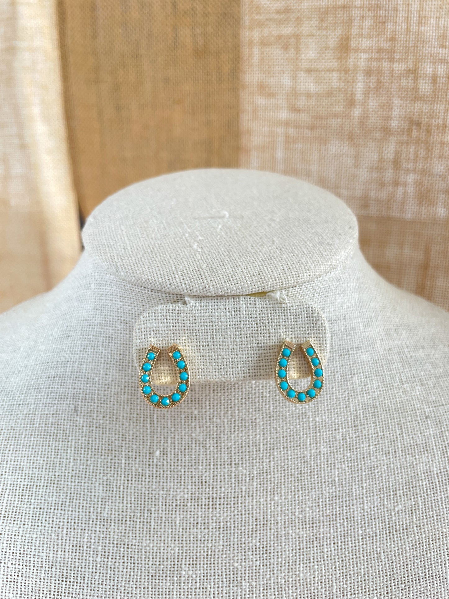 Turquoise Horseshoe Earrings