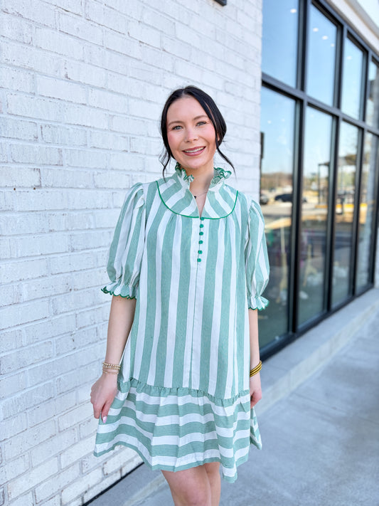 Blanche Striped Mini Dress