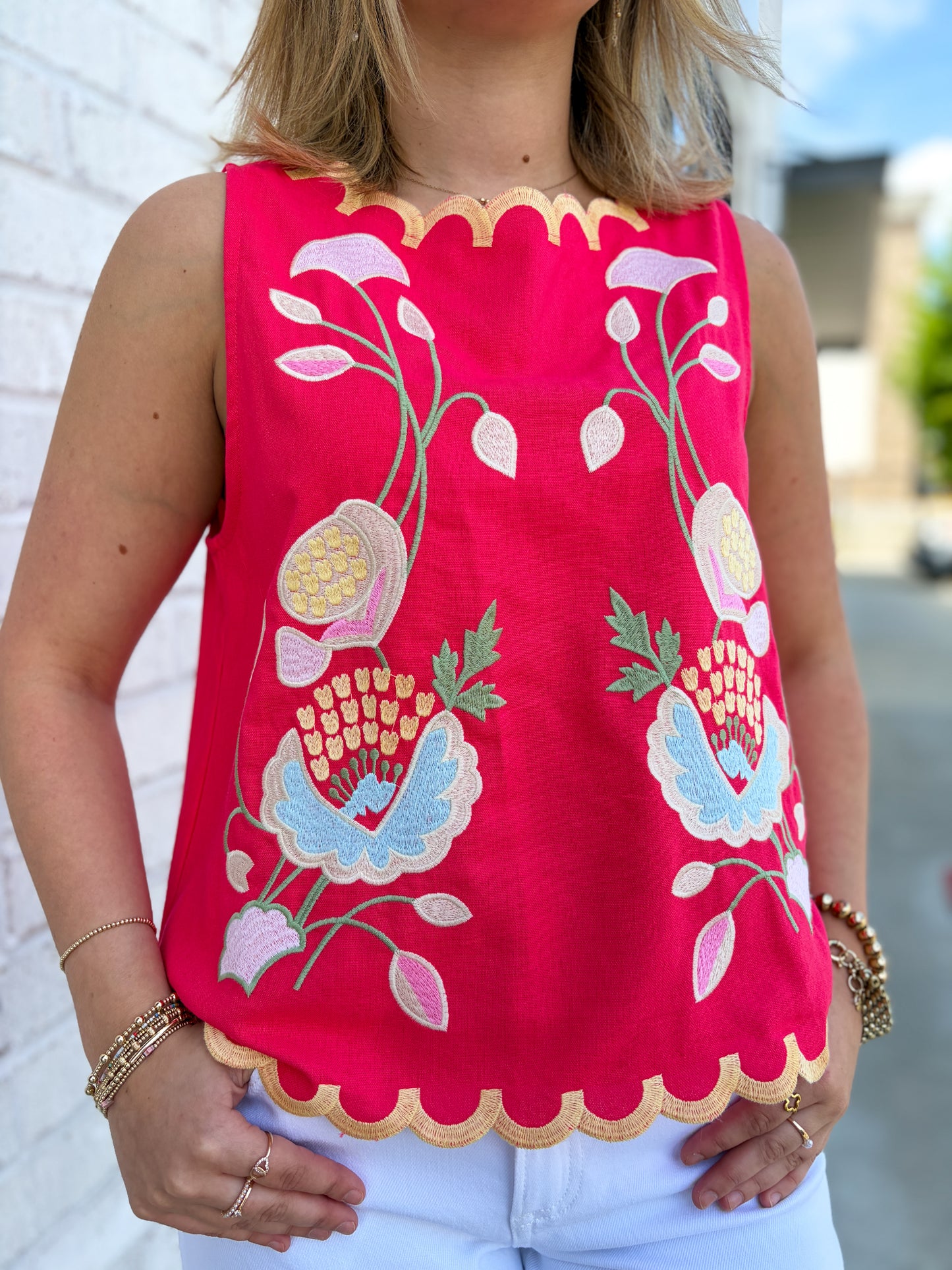 Mickie Embroidered Top