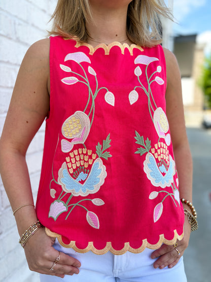 Mickie Embroidered Top