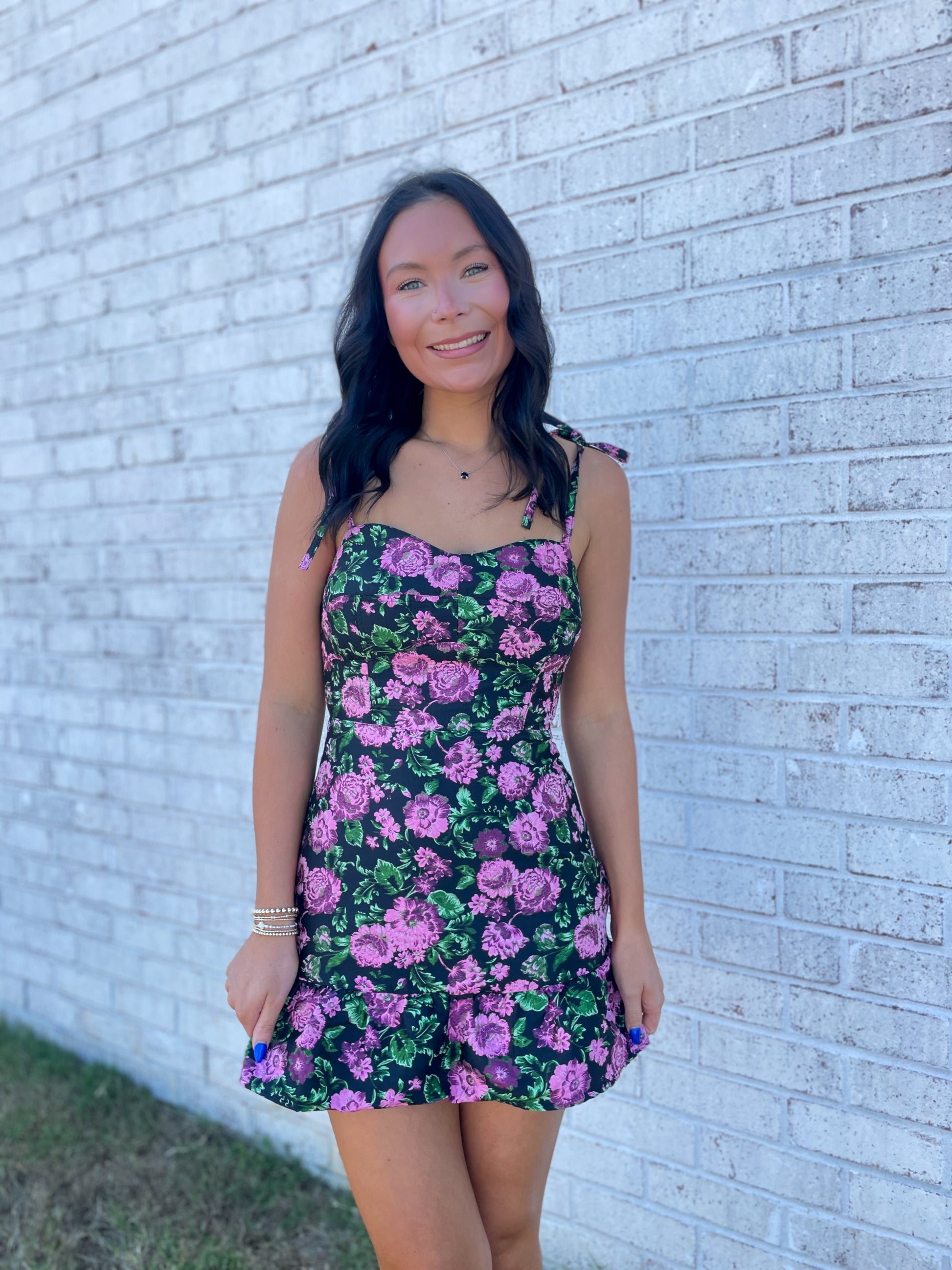 Floral Fitted Mini Dress Floral Fitted Mini Dress