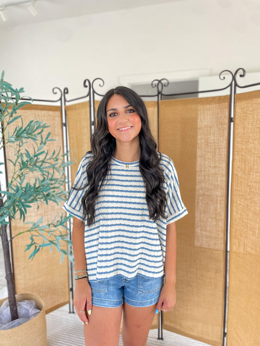 Mae Oversized Stripped Top