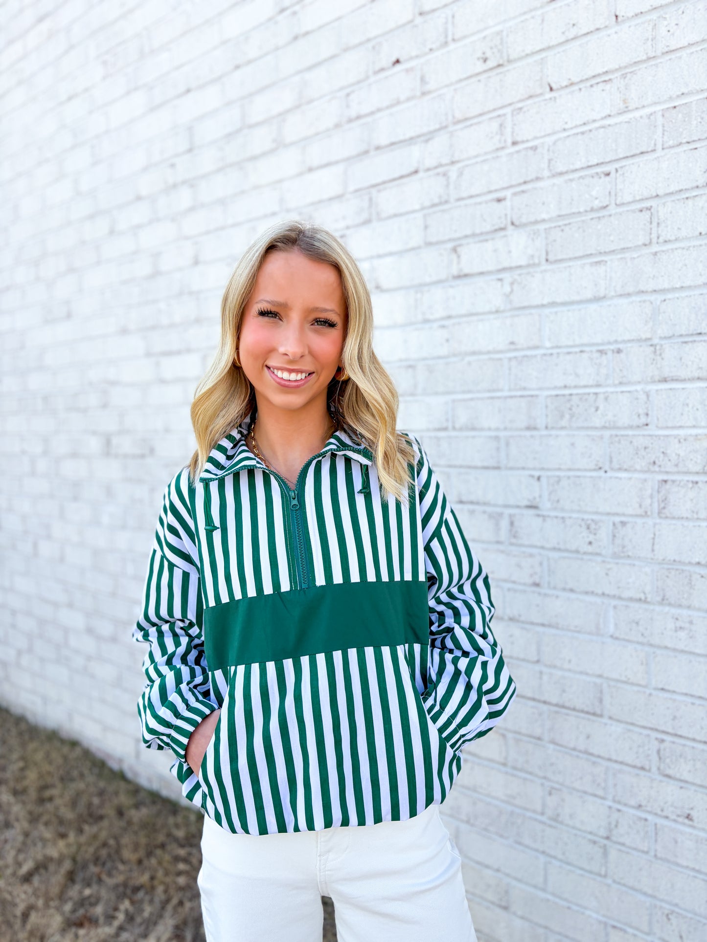Striped Windbreaker