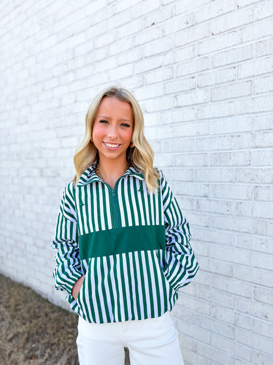Striped Windbreaker