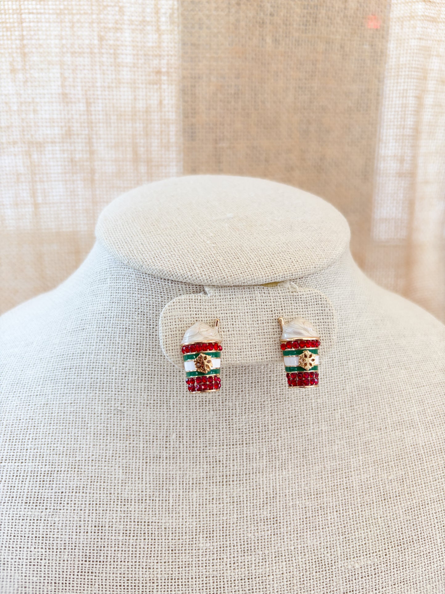 Christmas Coffee Stud Earrings