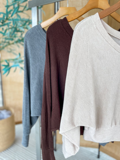 V-Neck Everyday Long Sleeve Top