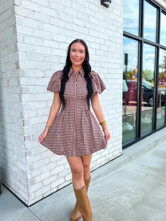 Blaise Gingham Mini Dress