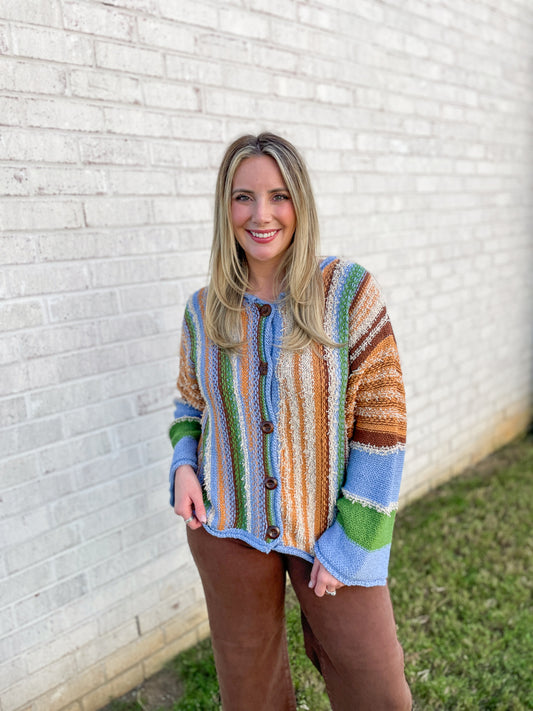 Shaggy Button Up Cardigan