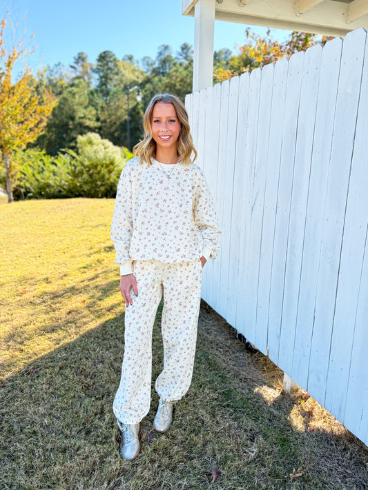 Dainty Floral Joggers