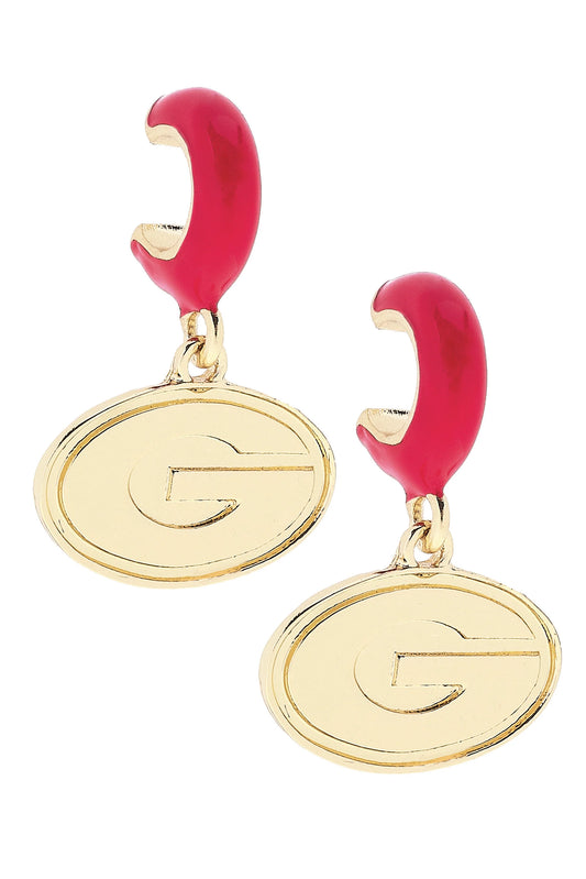 Georgia Bulldogs Hoop Logo Earrings