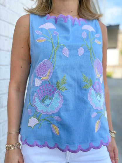 Mickie Embroidered Top