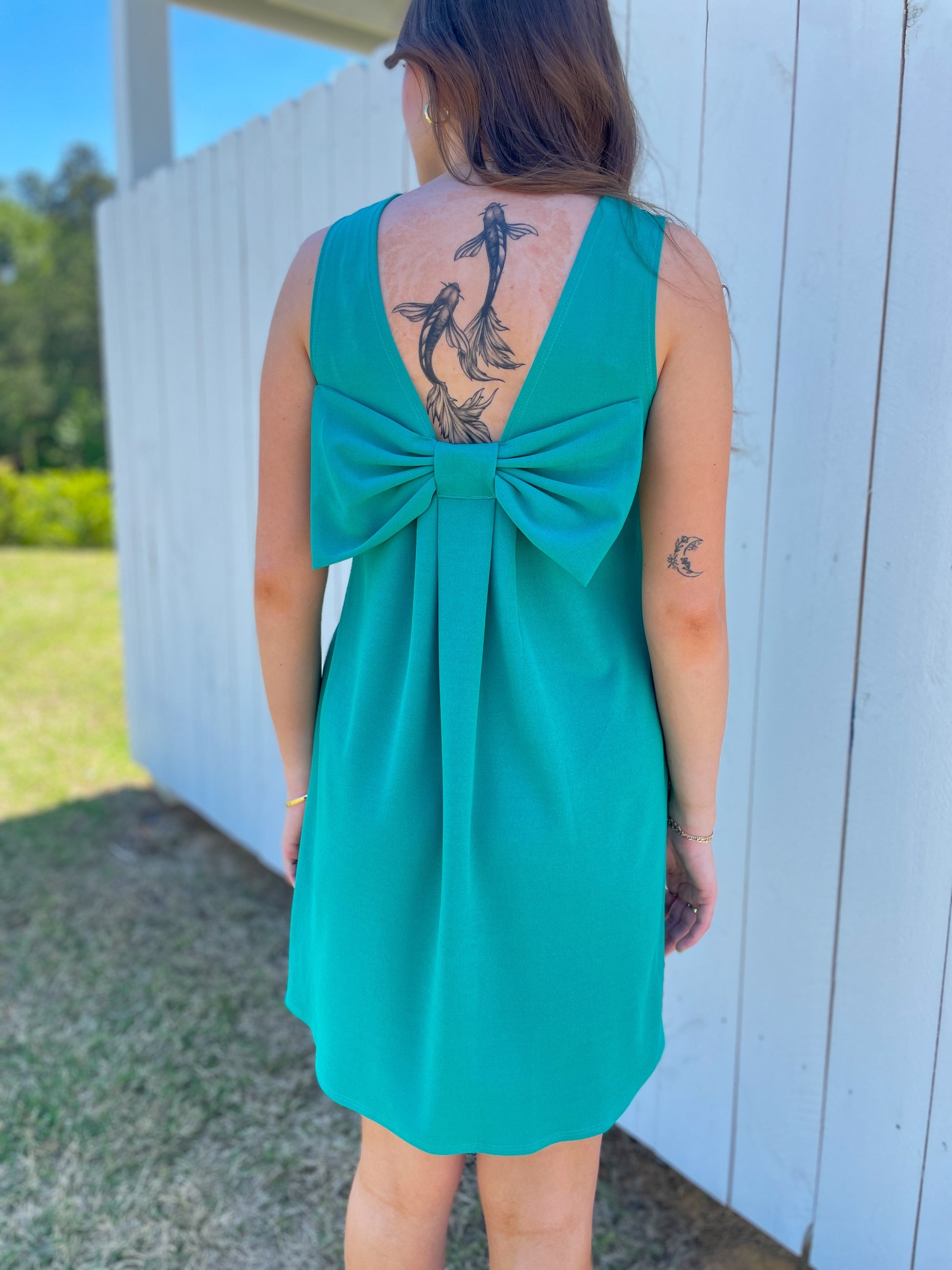 Ella Open Back Bow Detail Dress Ella Open Back Bow Detail Dress