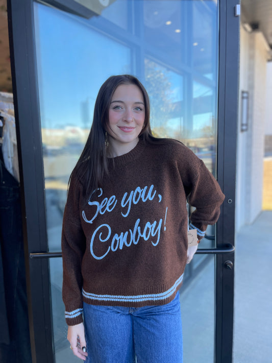 Cowboy Embroidered Sweater